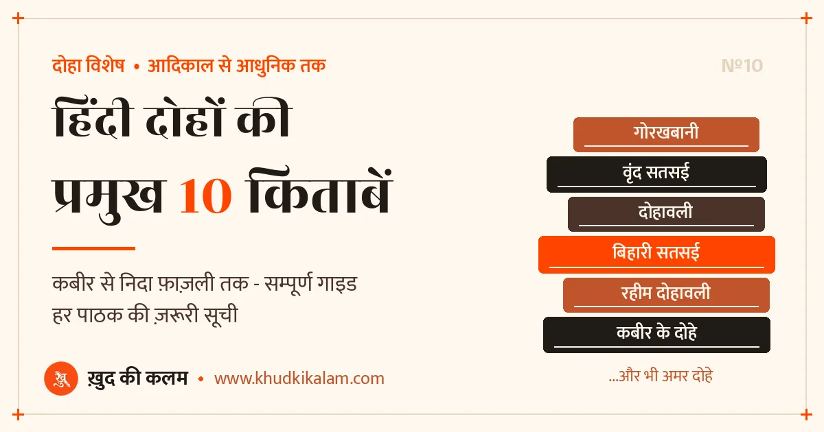 हिंदी दोहों की प्रमुख 10 किताबें - कबीर से निदा फ़ाज़ली तक