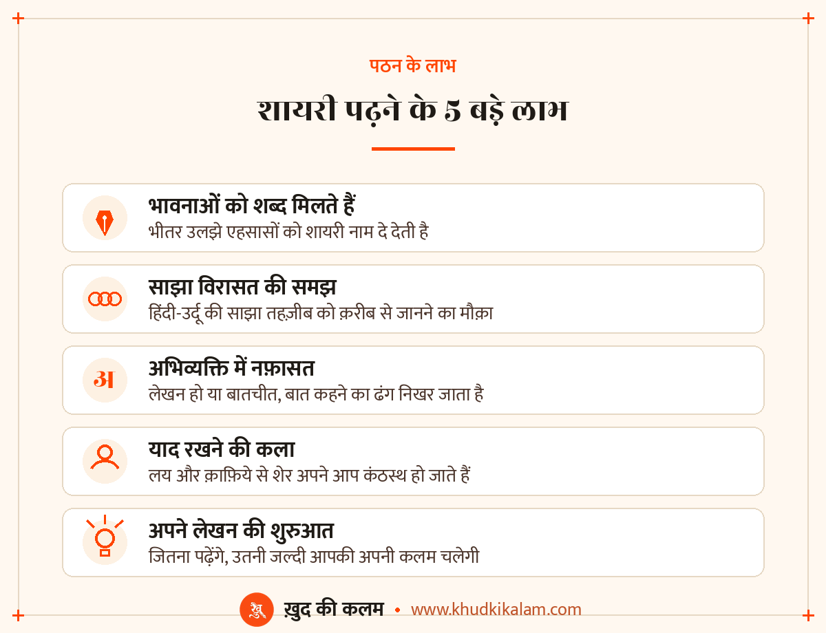 शायरी पढ़ने के 5 बड़े लाभ